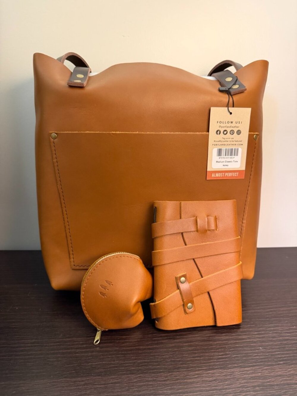 Portland Leather HONEY NIB Classic Tote (bundle)